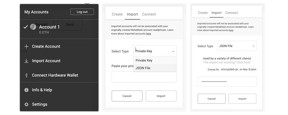 Metamask Menu