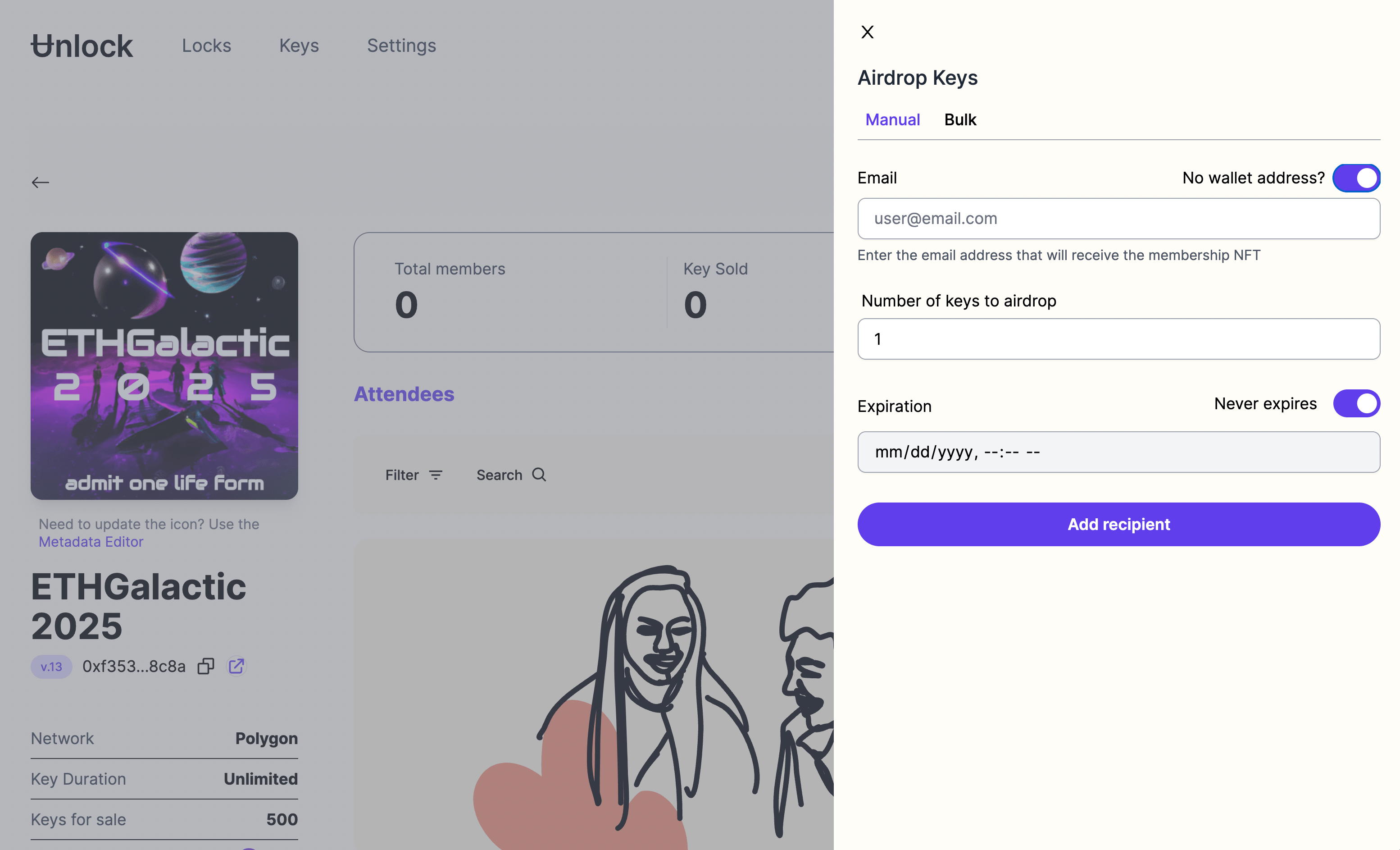 airdrop screenshot with new email field